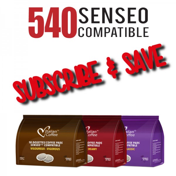 540 Senseo compatible Pods Every Month