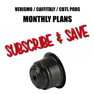 Verismo® / Caffitaly® / CBTL® compatible Monthly Subscriptions